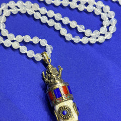 Moonstone Ganesha Mala 8mm