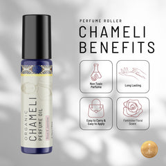 Chameli Organic Perfume Oil Roses & Jasmine