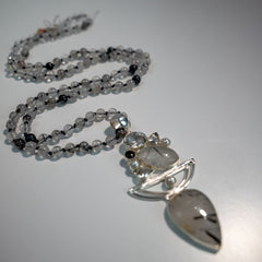 Black Onyx and Tourmalated Quartz