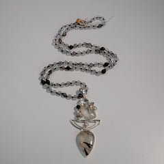 Black Onyx and Tourmalated Quartz