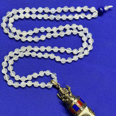 Moonstone Ganesha Mala 8mm