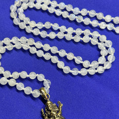 Moonstone Ganesha Mala 8mm