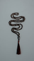 Smokey Quartz Hand Knotted Japa Mala, Prayer Beads, Meditation Necklace. 8mm 108 Beads. Mantra, Sound Healing & Reiki Infused