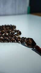 Smokey Quartz Hand Knotted Japa Mala, Prayer Beads, Meditation Necklace. 8mm 108 Beads. Mantra, Sound Healing & Reiki Infused