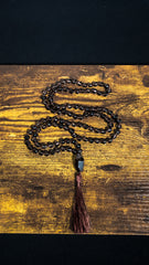 Smokey Quartz Hand Knotted Japa Mala, Prayer Beads, Meditation Necklace. 8mm 108 Beads. Mantra, Sound Healing & Reiki Infused