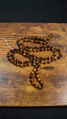 Tigers Eye Hand Knotted Bead Mala 6mm 108, Prayer Beads Mantra, Sound Healing, & Reiki Infused
