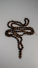 Tigers Eye Hand Knotted Bead Mala 6mm 108, Prayer Beads Mantra, Sound Healing, & Reiki Infused