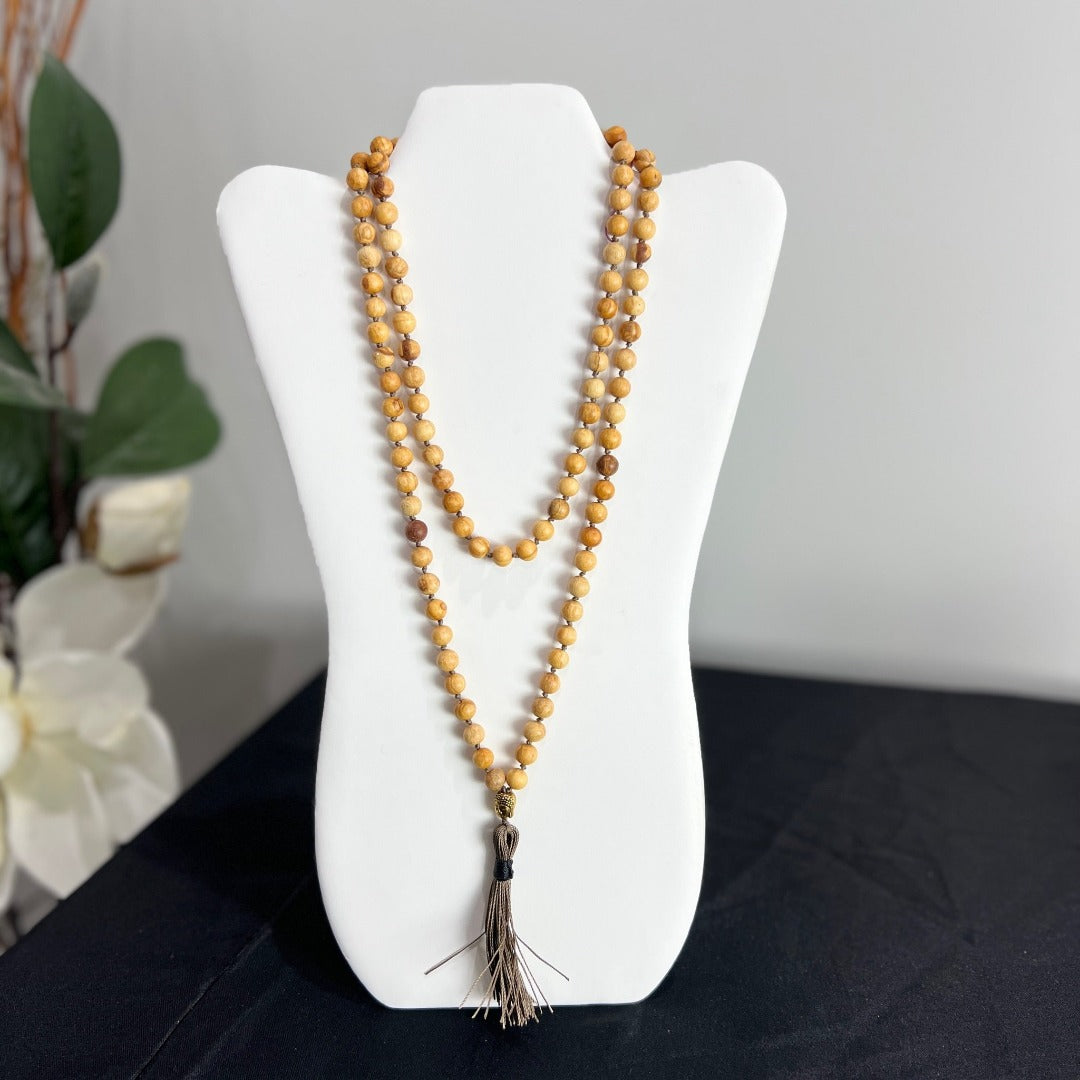 Palo Santo Mala with Brown Cord
