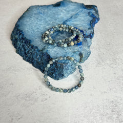 6mm Natural Blue Kyanite Bracelet