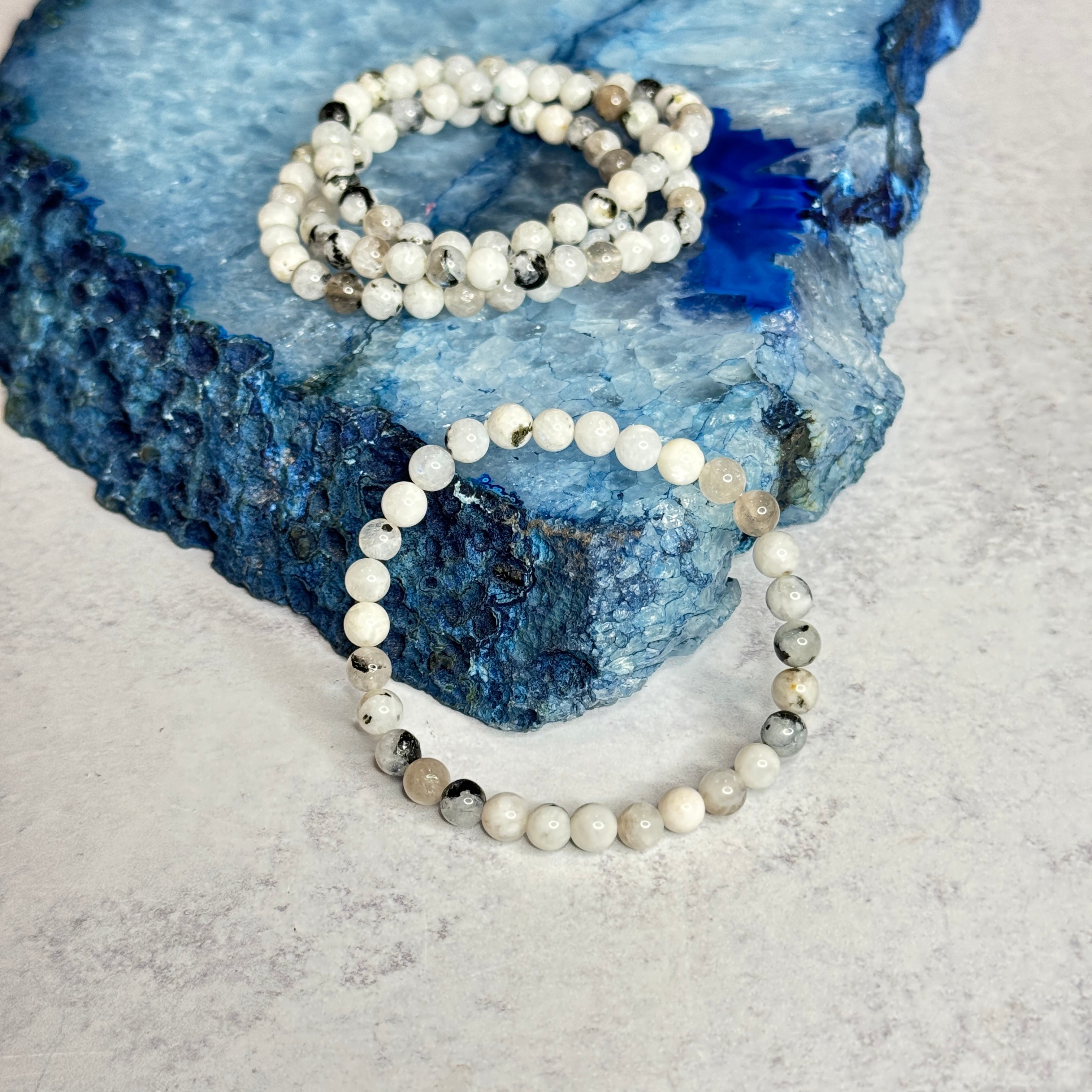6mm Rainbow Moonstone Bracelet