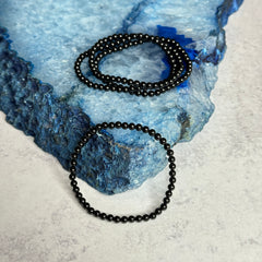 4mm Natural Black Tourmaline Bracelet
