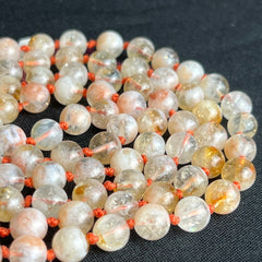 Citrine Hand Knotted Mala 8mm | 108 Bead | Japa Mala | Prayer Beads | Meditation Necklace | Mantra | Sound Healing | Reiki Infused