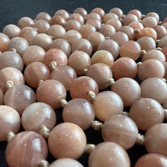 Peach Moonstone 8mm Mala