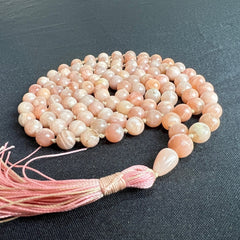Peach Moonstone 8mm Mala