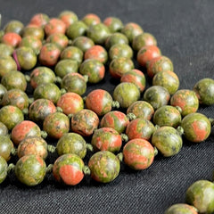 Unakite Hand Knotted Japa Mala, Prayer Beads, Meditation Beads. 8mm 108 Beads. Mantra, Sound Healing & Reiki Infused