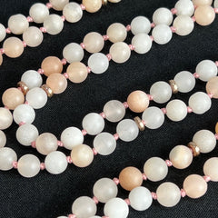 Pink Aventurine Hand Knotted Mala 6mm | 108 Bead | Prayer Beads | Meditation Necklace | Mantra | Sound Healing | Reiki Infused