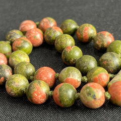 Unakite Hand Knotted Hand Mala 8mm | 27 Bead | Prayer Bead | Japa Mala | Meditation Bracelet | Mantra and Reiki Infused