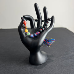 Black Matte Onyx Chakra Hand Knotted Hand Mala 8mm | 27 Bead | Prayer Bead | Japa Mala | Meditation Bracelet | Mantra and Reiki Infused