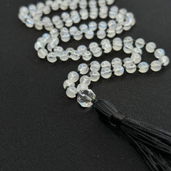 Moonstone Hand Knotted Japa Mala 6mm | 108 Beads | Prayer Beads | Meditation Necklace