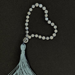 Moonstone Hand Mala 6mm | 27 Beads | Prayer Beads | Hand Knotted