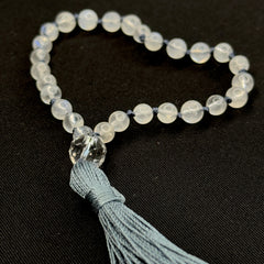 Moonstone Hand Mala 6mm | 27 Beads | Prayer Beads | Hand Knotted