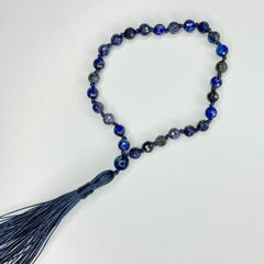 Lapis Lazuli Hand Mala 6mm Faceted | 27 Bead | Hand Knotted | Mantra | Sound Healing | Reiki Infused