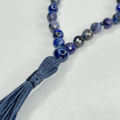 Lapis Lazuli Hand Mala 6mm Faceted | 27 Bead | Hand Knotted | Mantra | Sound Healing | Reiki Infused