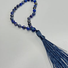 Lapis Lazuli Hand Mala 6mm Faceted | 27 Bead | Hand Knotted | Mantra | Sound Healing | Reiki Infused
