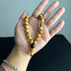 Palo Santo Hand Knotted Hand Mala 8mm | 27 Bead | Prayer Bead | Japa Mala | Meditation Bracelet | Mantra and Reiki Infused