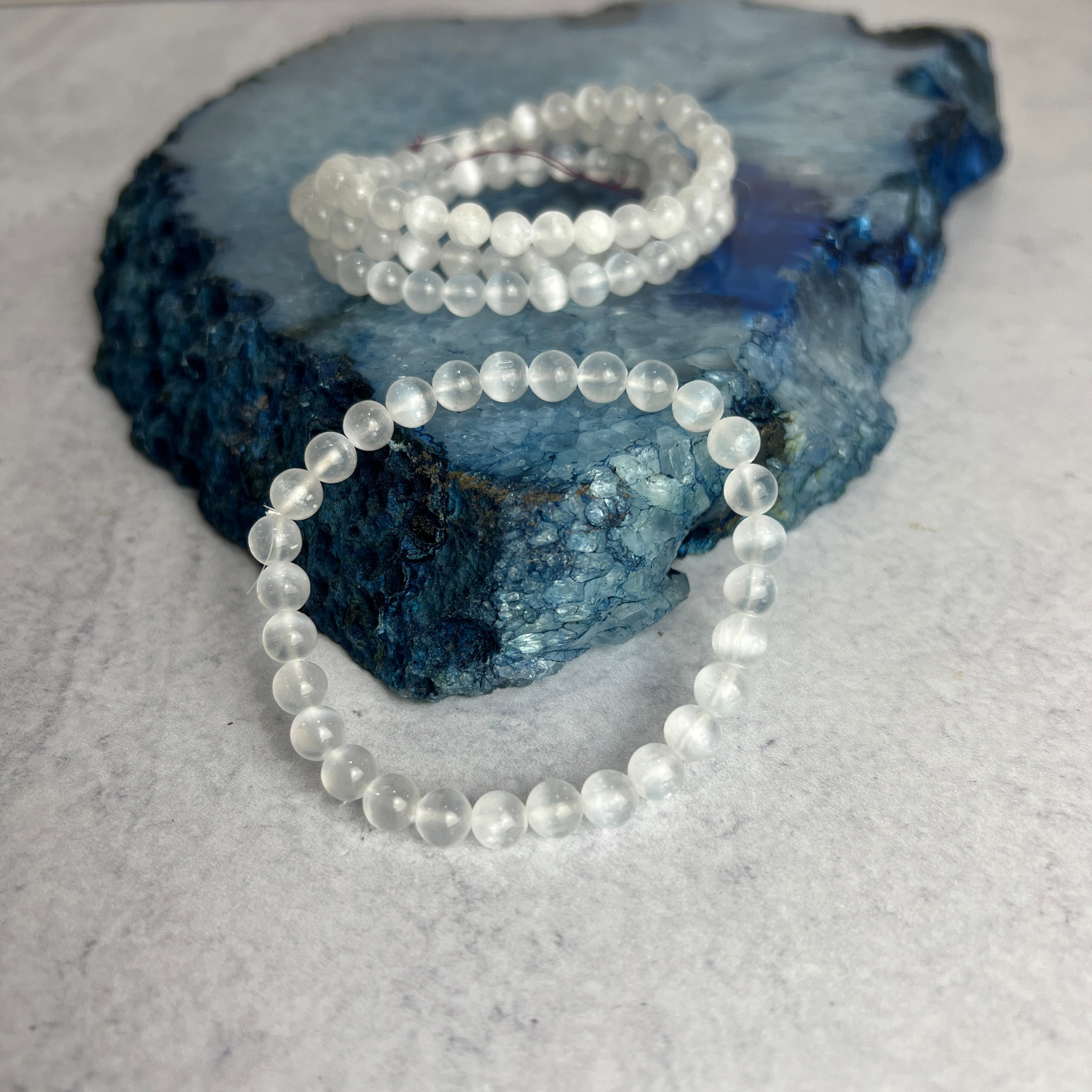 6mm Selenite Bracelet