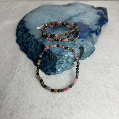 4mm Watermelon Faceted Tourmaline Bracelet