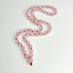 Rose Quartz Half Mala, Prayer Beads, Meditation Beads. 8mm 54 Beads. Mantra, Sound Healing & Reiki Infused (Copy)