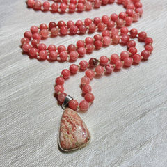 Rhodochrosite Mala 8mm 108 beads