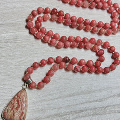 Rhodochrosite Mala 8mm 108 beads