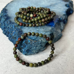 6mm Dragon's Blood Jasper Bracelet