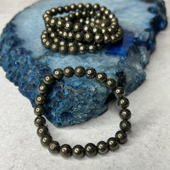 8mm Pyrite Bracelet
