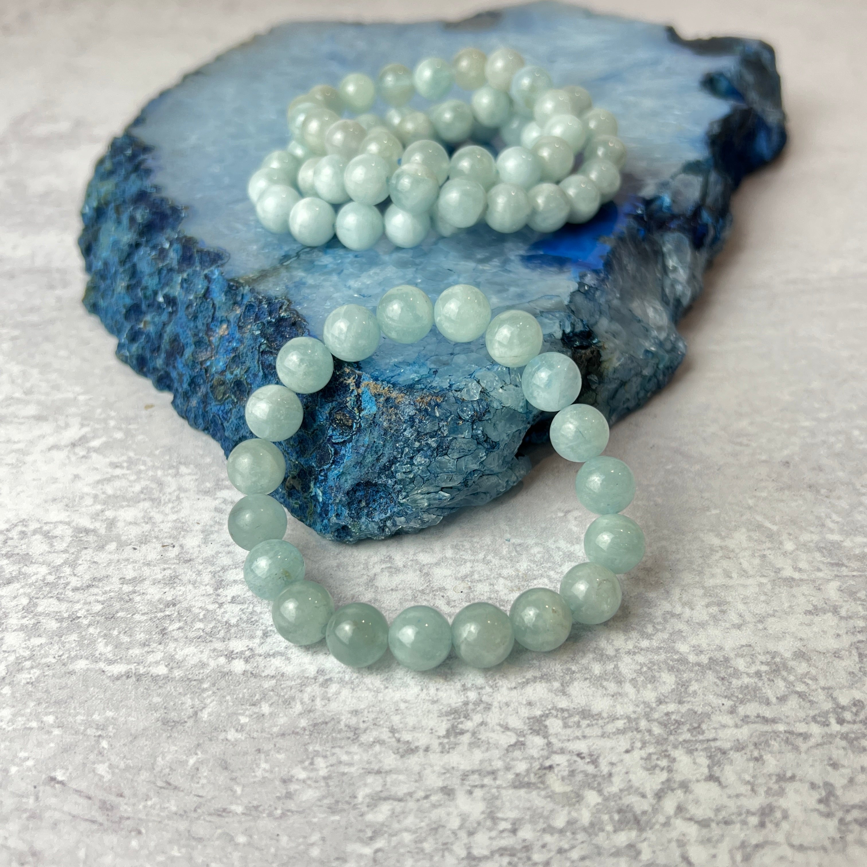 10 mm Aquamarine Bracelet