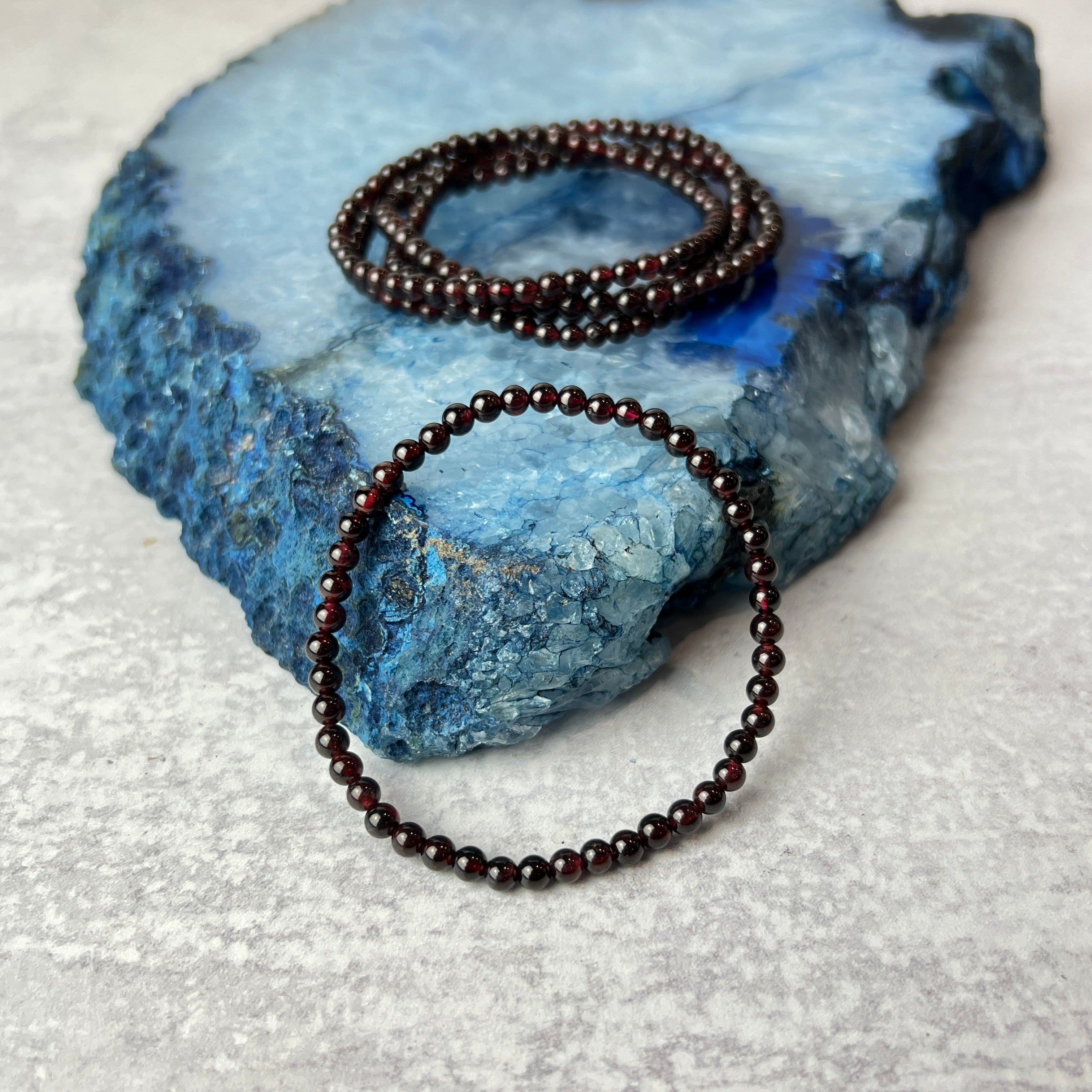 4mm Garnet Bracelet