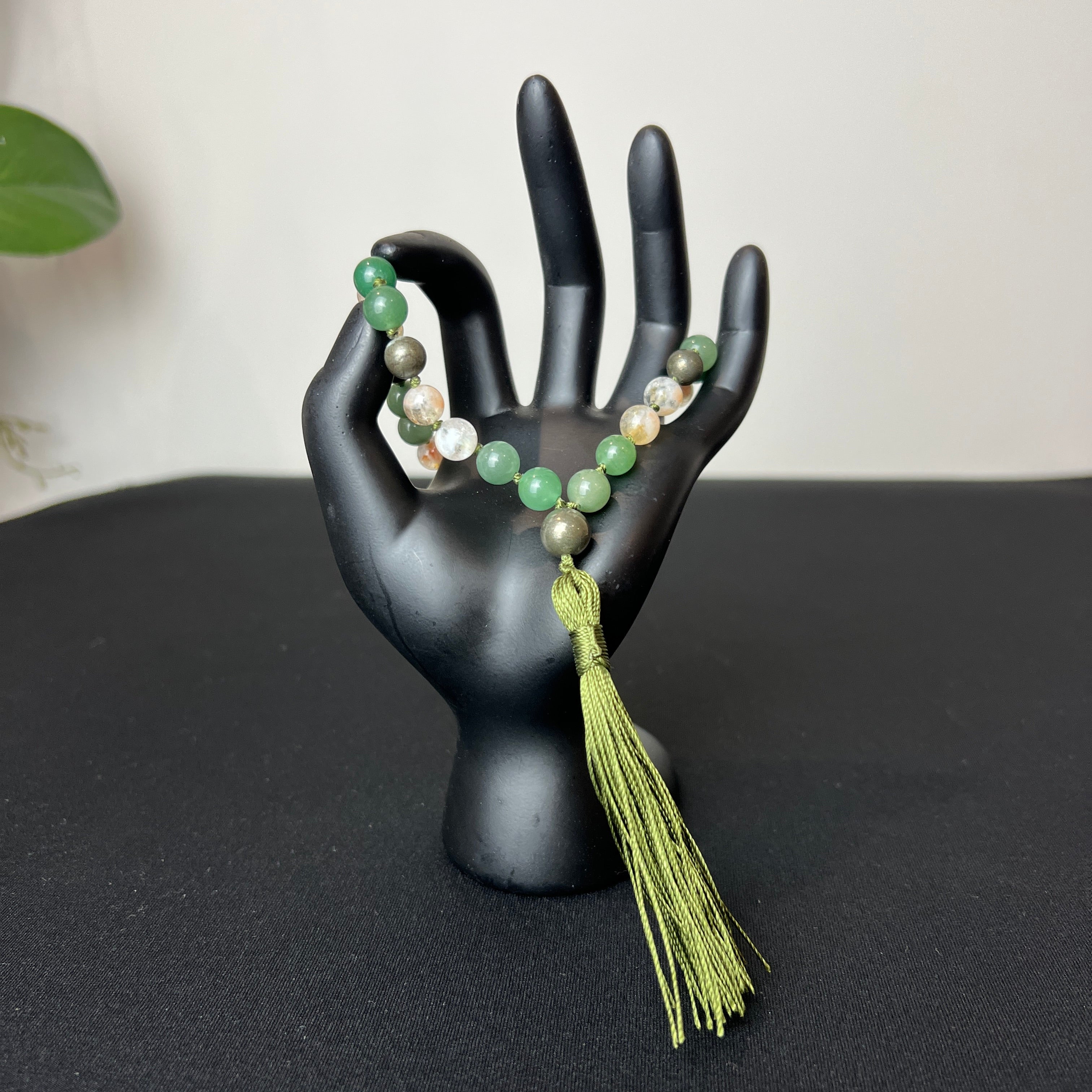Prosperity Hand Mala (Aventurine, Citrine & Pyrite) 6mm