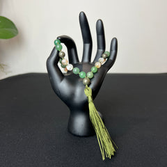 Prosperity Hand Mala (Aventurine, Citrine & Pyrite) 6mm