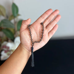 Smokey Quartz Faceted Hand Mala 6mm (27 beads)