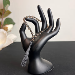 Smokey Quartz Faceted Hand Mala 6mm (27 beads)