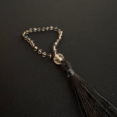 Smokey Quartz Faceted Hand Mala 6mm (27 beads)