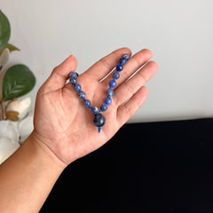 Sodalite Hand Knotted Hand Mala 8mm | 27 Bead | Prayer Bead | Japa Mala | Meditation Bracelet | Mantra and Reiki Infused