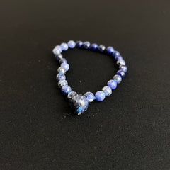 Sodalite Hand Knotted Hand Mala 8mm | 27 Bead | Prayer Bead | Japa Mala | Meditation Bracelet | Mantra and Reiki Infused
