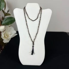 Smokey Quartz Faceted Mala 8mm