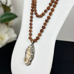 Rudraksha Ganesha Hand Knotted Mala 6mm | 108 Bead | Prayer Beads | Prayer Necklace | Meditation| Mantra | Sound Healing | Reiki Infused