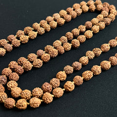Rudraksha Ganesha Hand Knotted Mala 6mm | 108 Bead | Prayer Beads | Prayer Necklace | Meditation| Mantra | Sound Healing | Reiki Infused