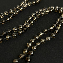 Smokey Quartz Faceted Mala 8mm