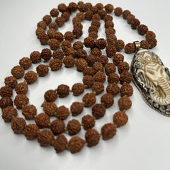 Rudraksha Ganesha Hand Knotted Mala 6mm | 108 Bead | Prayer Beads | Prayer Necklace | Meditation| Mantra | Sound Healing | Reiki Infused